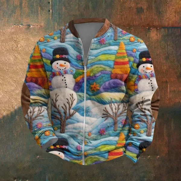 Men'S Retro Casual Sportswear With Open Zipper Sweatshirt Jacket - Image 28