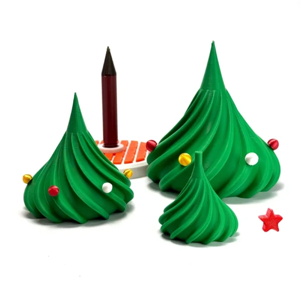Indoor Christmas Tree Shop Rotating Scene Holiday Decoration with Lights - Image 4
