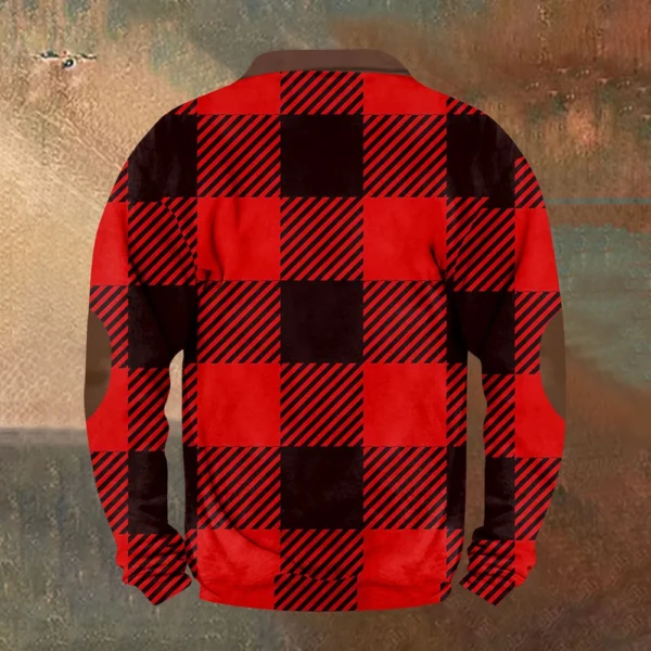 Men'S Retro Casual Sportswear With Open Zipper Sweatshirt Jacket - Image 9