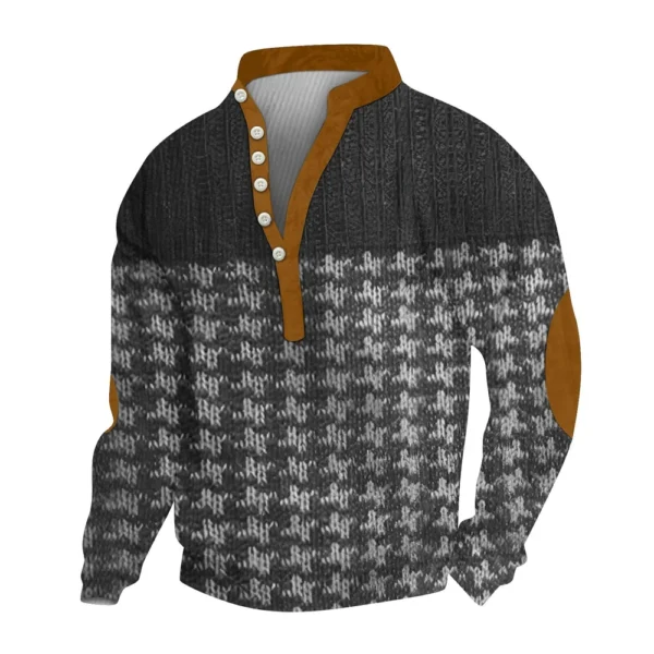 Men's Corduroy Cardigan 6-button Long-sleeved Sweatshirt - Image 13