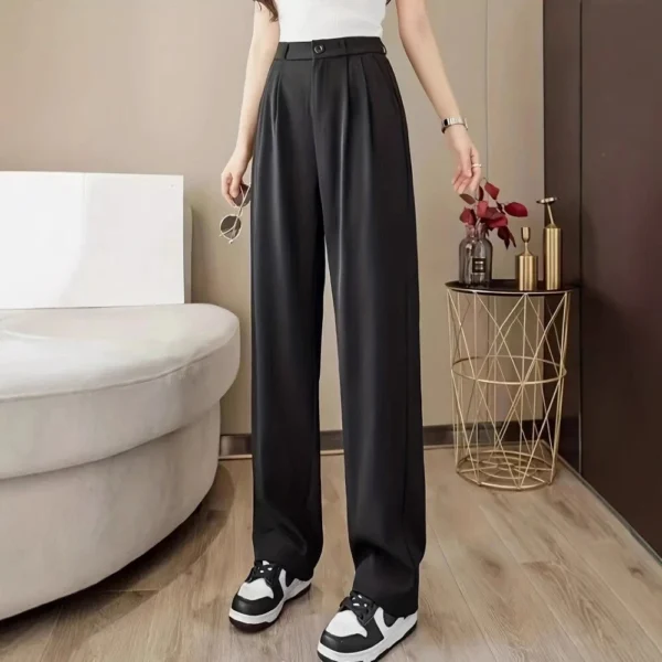 Women's casual long casual loose trousers suit pants women - Image 3