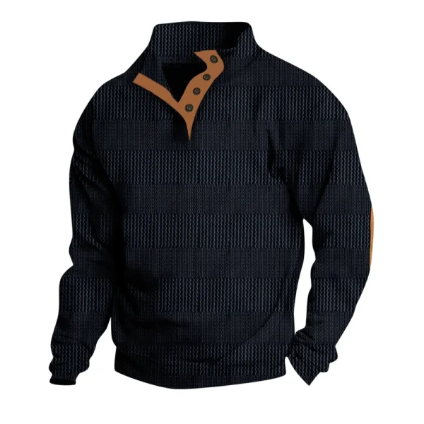 Spring And  Men's Standing Collar Sweatshirt Is Outdoor Casual Sweaters Tops - Image 9