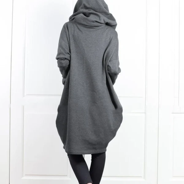 Hooded pocket hoodie zipper coat for women - Image 11