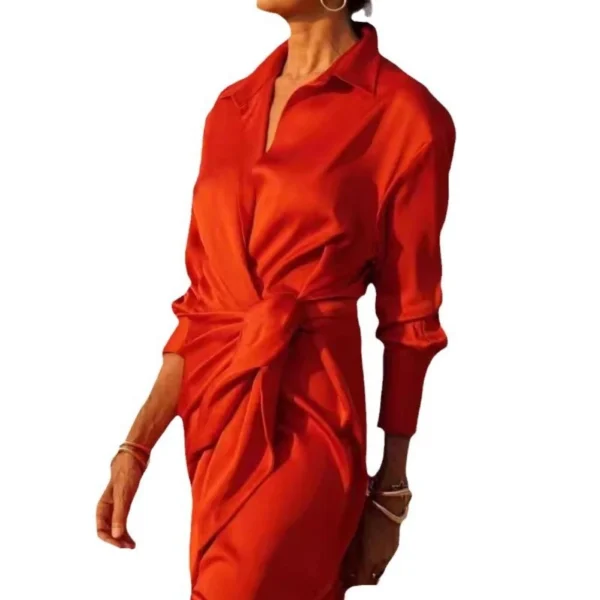 Women's high-waisted split-ended floor mopping long-sleeved clothes - Image 5