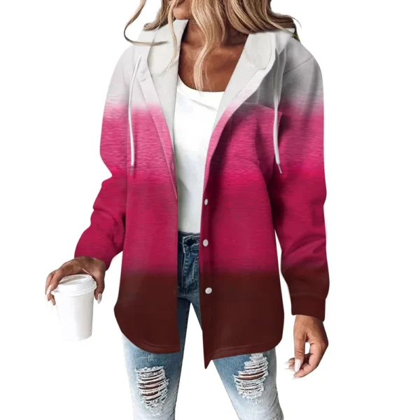 Women's Coat Casual And Fashionable Composite Thick And Warm Printed Hooded - Image 26
