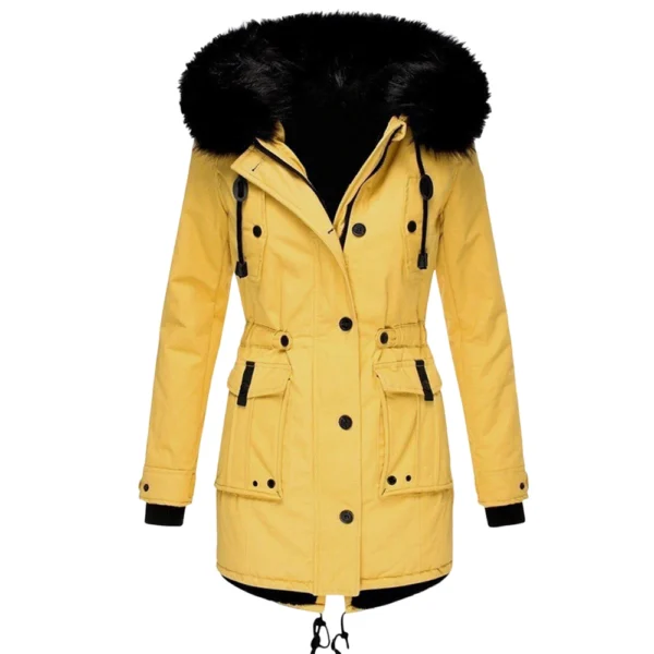 Women's Fashion Plus Fleece Thickened Cotton-padded Winter Coat Pie Overcome - Image 19