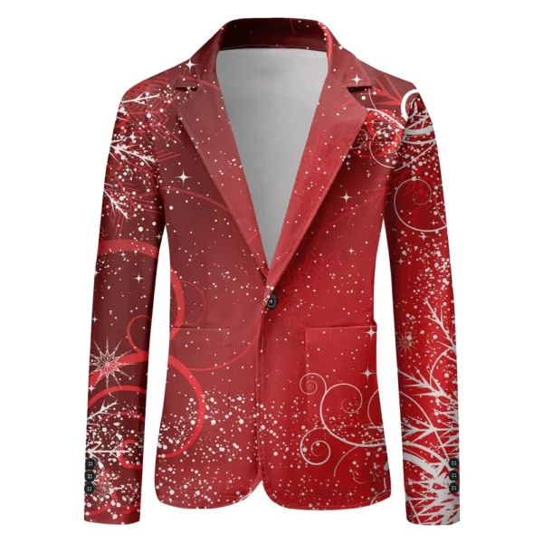 Unisex Winter Christmas Prints Suit Jackets Unisex Casual Fashion Button Jackets - Image 26
