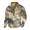 Men's Print Plush Warm Coat Fleece Sweater Casual Coat Pocket Sweater Winter - Image 26