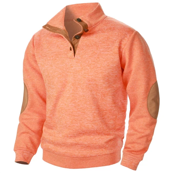 Men's Standing Collar Sweatshirt Is Outdoor Casual Sweaters Tops - Image 11