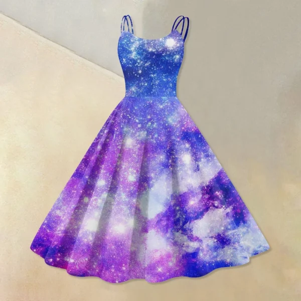 Women's Fashion  Printed Sexy Strapless Gothic Cocktail Dress Punk, Vintage - Image 31