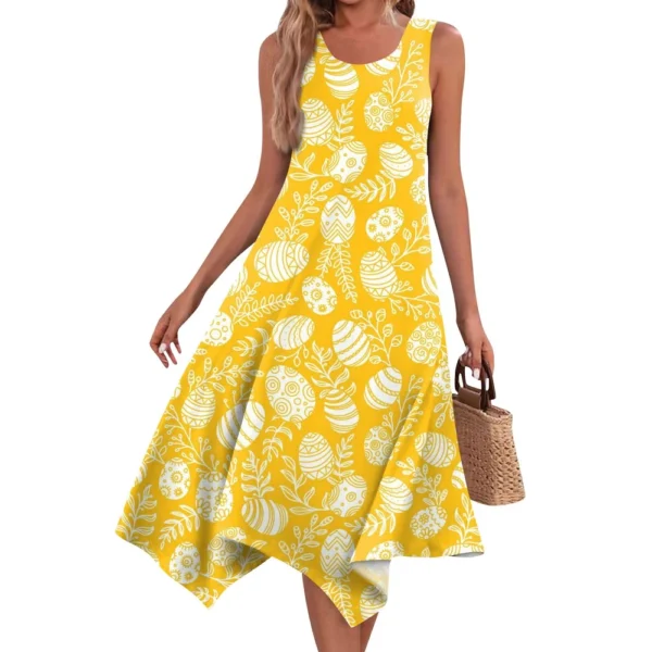 Women's Dresses Fashion Loose Easter Summer Casual Printed Sundresses Dress - Image 29