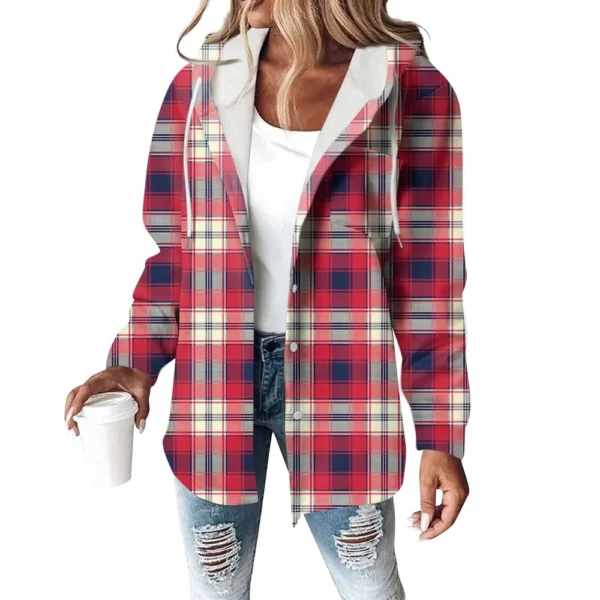 Women's Coat Casual And Fashionable Composite Thick And Warm Printed Hooded - Image 2