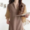 Loose splicing dress long dress - Image 17