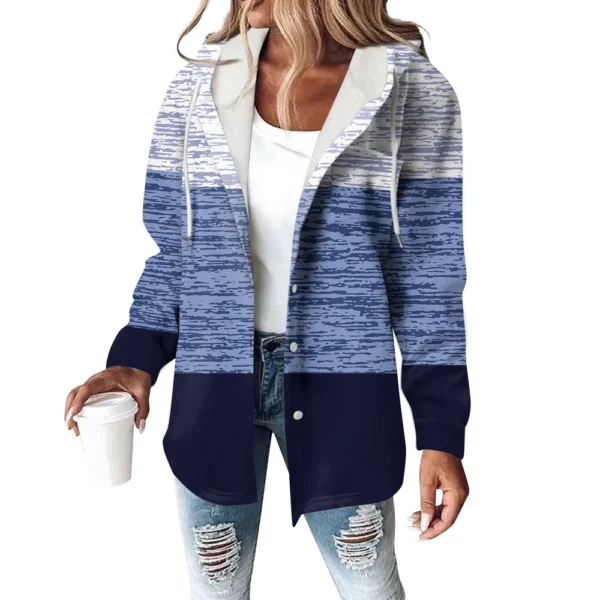 Women's Coat Casual And Fashionable Composite Thick And Warm Printed Hooded - Image 7