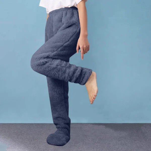 Women's Solid Color Thick Pantyhose Full Foot Loose Foot Plush Thermal Pants - Image 13