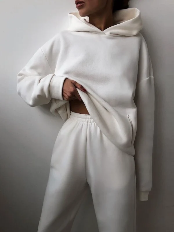 Women's casual long sleeve hoodie pant suit - Image 35