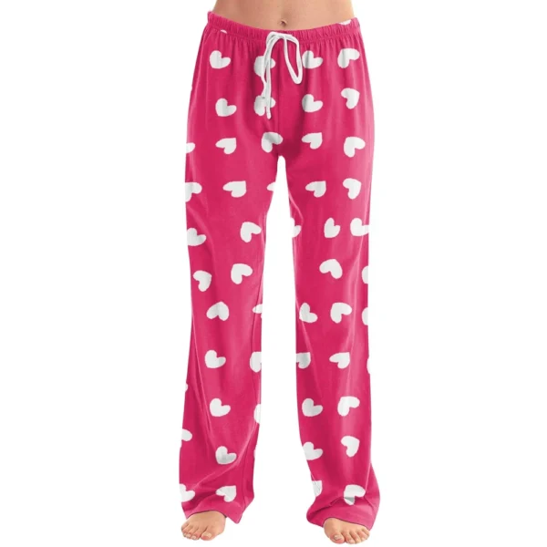 Women's Allover Printed Home Pants Sleeping Pajama Pants Long Pants Pajama - Image 4