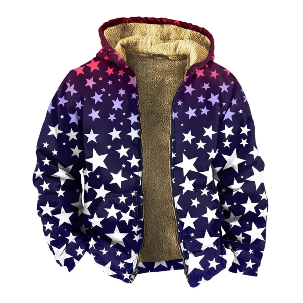 Men's Warm Zip Up Sweatshirt Fleece Thick Winter Hoodie Heavyweight Coats. - Image 17