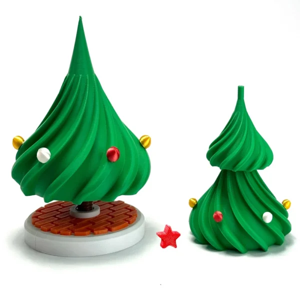 Indoor Christmas Tree Shop Rotating Scene Holiday Decoration with Lights - Image 3