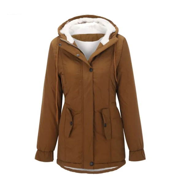 Women's Fashion Cotton-padded Coat Lamb Wool Cotton-padded Coat With Fleece - Image 19