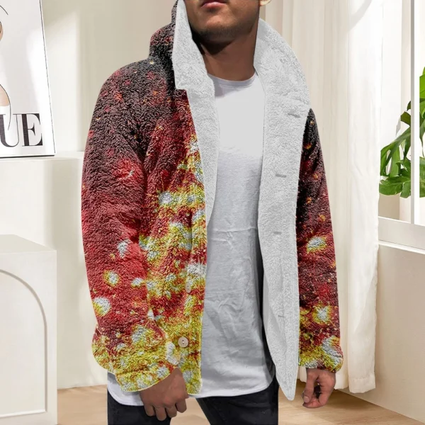 Men'S Winter Zipper Hooded Fleece Sweatshirt With Patch Pocket Casual Jacket - Image 18