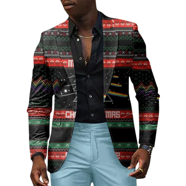 Unisex Winter Christmas Prints Suit Jackets Unisex Casual Fashion Button Jackets - Image 19