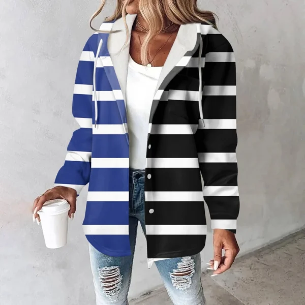 Women's Coat Casual And Fashionable Composite Thick And Warm Printed Hooded - Image 25