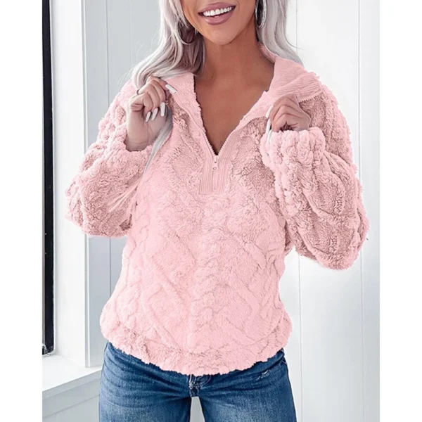 Women's casual loose warm long-sleeved jacket - Image 11