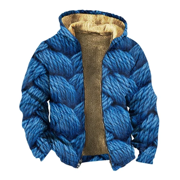Men's Thickened Button Double Pocket Jacket With Pocket Insert Cotton Jacket - Image 17