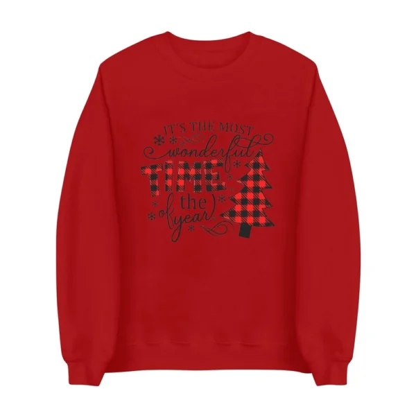 Women's Fashion Casual Round Neck Loose Long Sleeve Solid Color Sweatshirt - Image 10