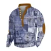 Men's Corduroy Cardigan 6-button Long-sleeved Sweatshirt - Image 31