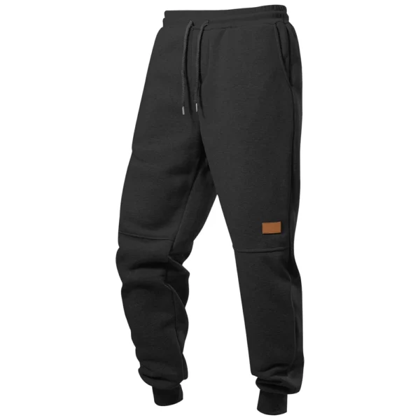Men's Fleece Active Retro Casual Leg Tied Pants Mens Sweatpants with Pockets - Image 10