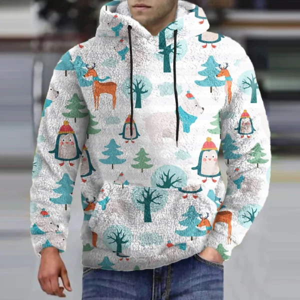 Men's Standing Collar Sweatshirt Is Outdoor Casual Sweaters Tops - Image 13