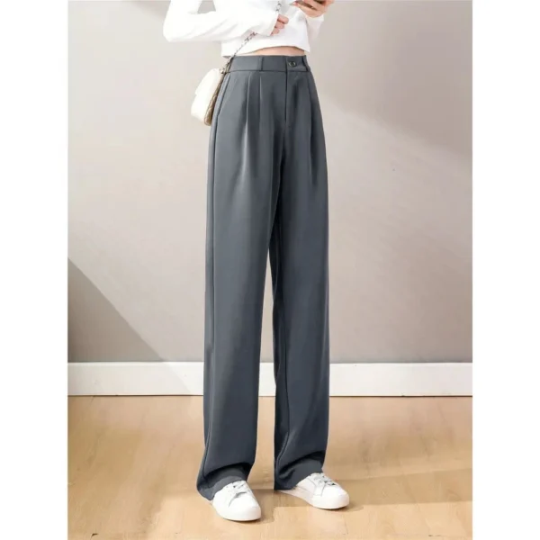 Women's casual long casual loose trousers suit pants women - Image 8