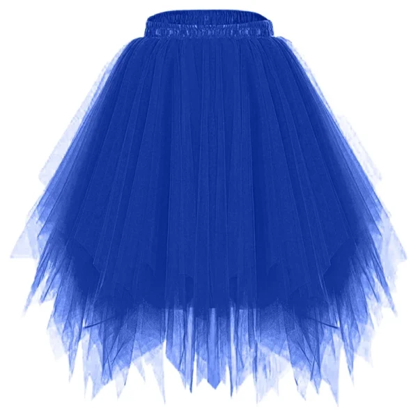Women's Fashion Solid Color Half Skirt Party Ballet Puff Skirt Mesh Skirt - Image 79