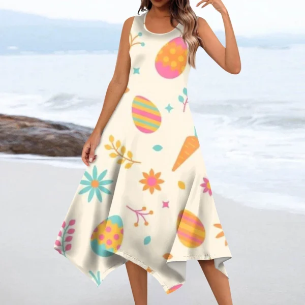Women's Dresses Fashion Loose Easter Summer Casual Printed Sundresses Dress - Image 12