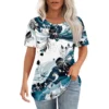 Women's Casual Fashion Printed Loose Daily Round Neck Short Sleeved T-Shirt - Image 26