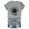 Women's Daily Short Sleeved Fashion Casual Printed Loose Round Neck T-Shirt - Image 20