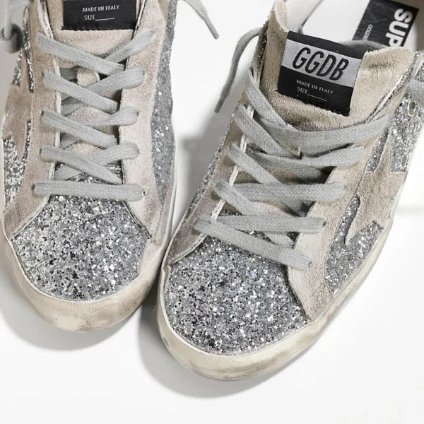 gg*db Women's shoes silver sequins do old board shoes casual - Image 4