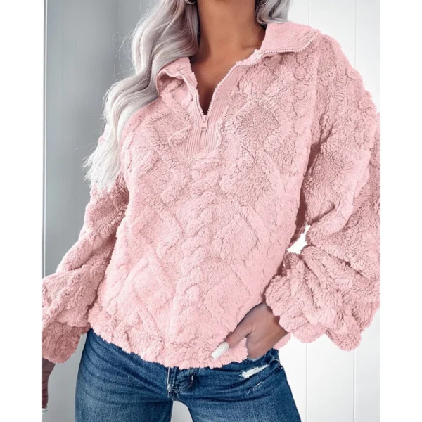 Women's casual loose warm long-sleeved jacket - Image 25