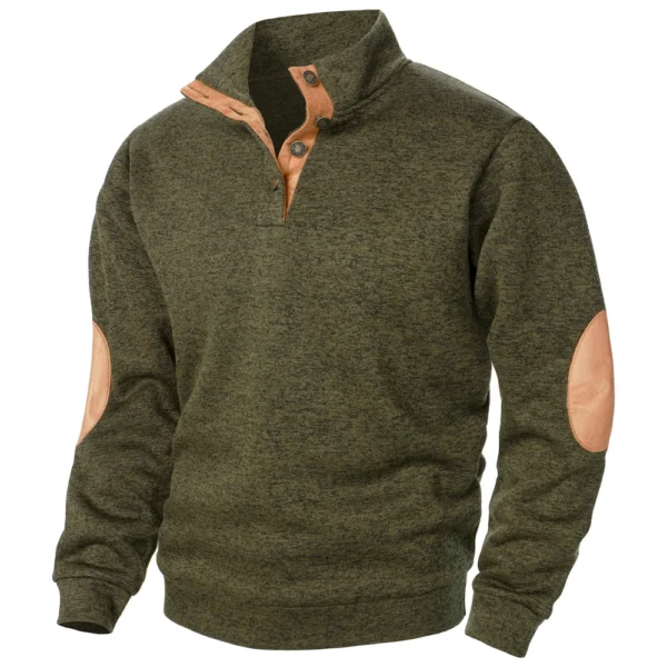 Men's Standing Collar Sweatshirt Is Outdoor Casual Sweaters Tops - Image 14