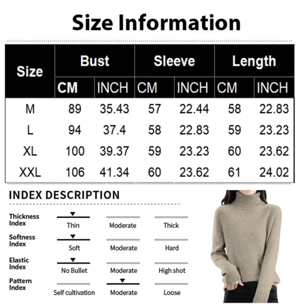 Women's Fashion Wool Long-Sleeved Sweater With Shoulder Insert Solid Color - Image 42