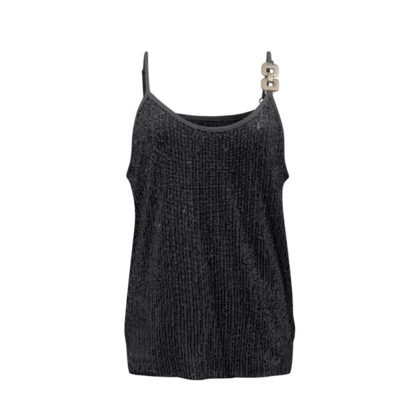 Women's Solid Color Sequined Sleeveless Suspender Top - Image 17