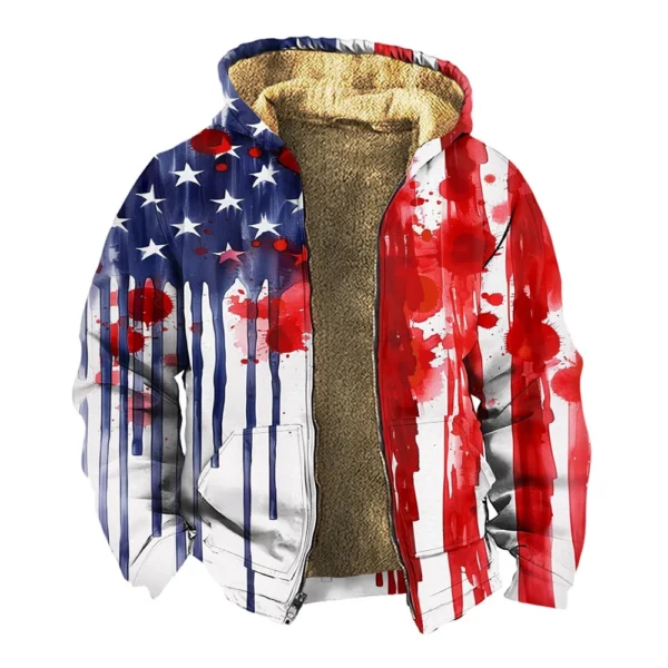 Men's Thickened Button Double Pocket Jacket With Pocket Insert Cotton Jacket - Image 28