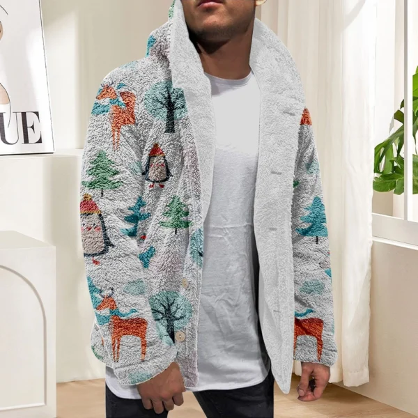 Men'S Winter Zipper Hooded Fleece Sweatshirt With Patch Pocket Casual Jacket - Image 27