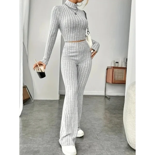 Women's clothing inner with long sleeves and trousers set two-piece set - Image 6