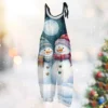 Women's Vintage Casual Print Loose Christmas Jumpsuit Shoulder Strap - Image 16