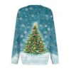 Women's Casual Fashion Comfortable Raglan Sleeve V-Neck Christmas Print - Image 12