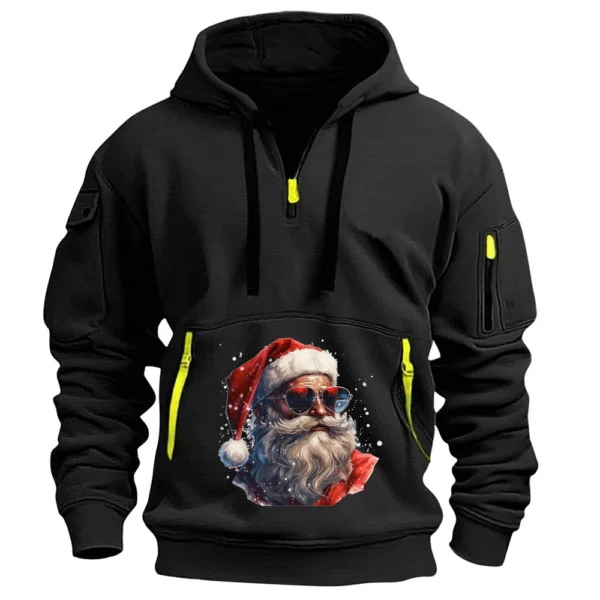 Men's Printed Sweatshirt Hoodie Zipper Arm Pocket Cardigan Men's Sports Large - Image 14