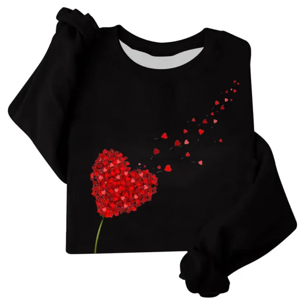Women's Fashion Printed Long Sleeve Loose Round Neck Sweatshirt Top - Image 14